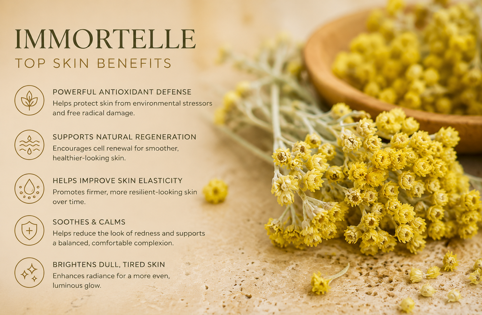 immortelle skin benefits
