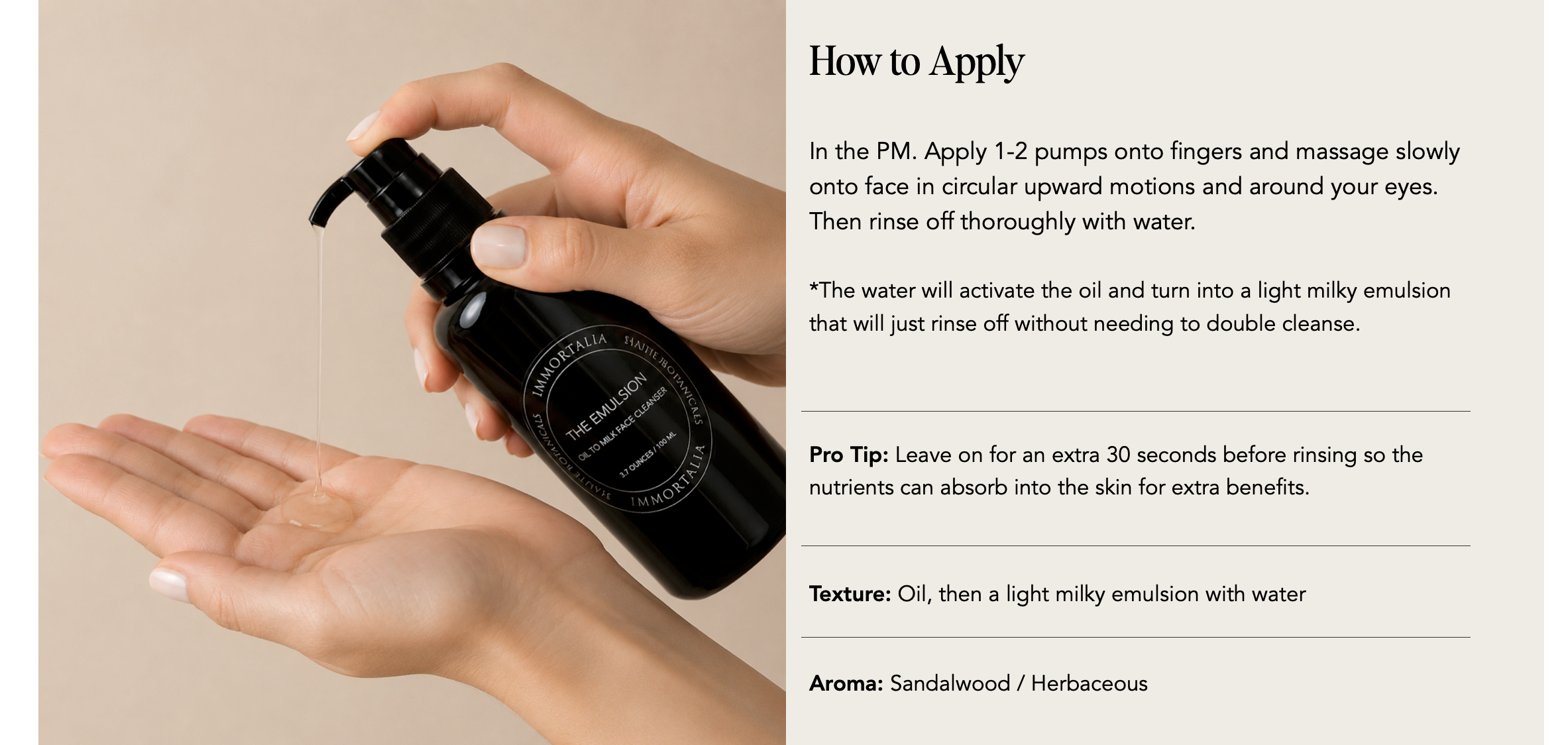 the emulsion directions